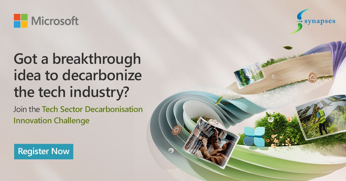 Tech Sector Decarbonisation Innovation Challenge by AIC-Synapses Innovation Foundation & Microsoft